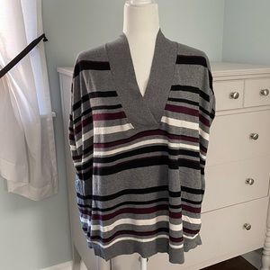 Loft Striped Slouchy Vest